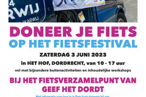 Doneer je fiets op het Fietsfestival zaterdag 1 juni 2023 in Het Hof